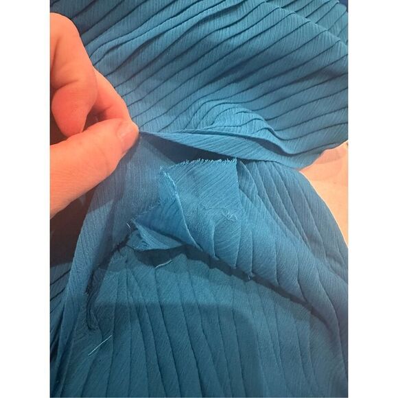 Angelina Faccenda by Morilee NWT size 16 strapless chiffon formal dress - peacoc - Picture 8 of 12